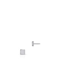 W.KRUK - Kolczyki srebrne kwadraty. Materiał: srebrne. Kolor: srebrny. Wzór: aplikacja, geometria #1