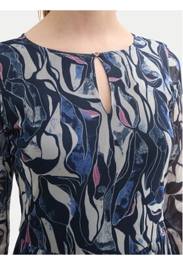 Tom Tailor Sukienka codzienna 1043038 Niebieski Regular Fit. Okazja: na co dzień. Kolor: niebieski. Materiał: syntetyk. Typ sukienki: proste. Styl: casual