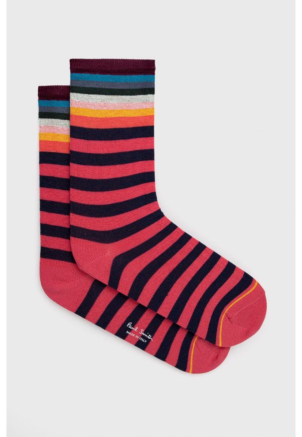 Paul Smith - Skarpetki. Kolor: różowy. Materiał: bawełna