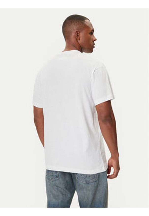 Versace Jeans Couture T-Shirt 79GAHT08 CJ00T Biały Regular Fit. Kolor: biały. Materiał: bawełna