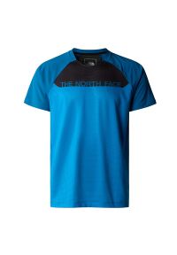 Koszulka The North Face Trailjammer 0A87TYWIN1 - niebeiska. Materiał: materiał, poliester, elastan. Długość rękawa: krótki rękaw. Długość: krótkie. Sport: turystyka piesza #1