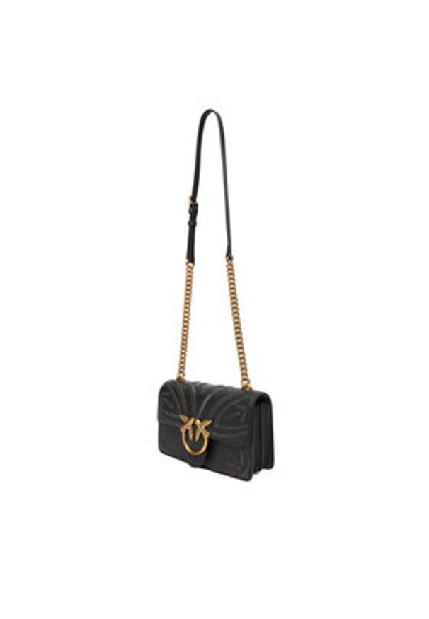 Pinko - PINKO Torebka Love One Mini Cl PE 25 PLTT 100059 A2C3 Czarny. Kolor: czarny. Materiał: skórzane