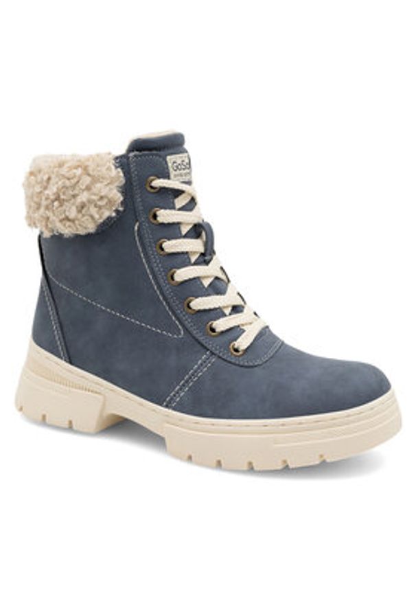 Go Soft Trzewiki MIRIAM WS6217-02 Granatowy. Kolor: niebieski. Materiał: materiał