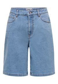 only - ONLY Szorty jeansowe Frida 15360438 Niebieski Regular Fit. Kolor: niebieski. Materiał: bawełna