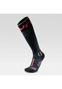 Skarpety narciarskie damskie z wełną Merino UYN Ski Merino Socks. Kolor: czarny, różowy, wielokolorowy. Materiał: wełna. Sport: narciarstwo