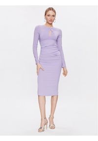 Pinko Sukienka koktajlowa Ancasti 100111 A0GM Fioletowy Regular Fit. Kolor: fioletowy. Materiał: syntetyk. Styl: wizytowy #1