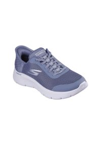 skechers - Buty do chodzenia damskie Skechers Blu Go Walk. Kolor: niebieski. Materiał: materiał, syntetyk. Szerokość cholewki: normalna