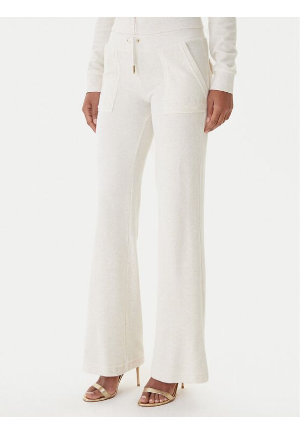 Juicy Couture Spodnie dresowe Layla JCSEBJ001G Beżowy Regular Fit. Kolor: beżowy. Materiał: syntetyk