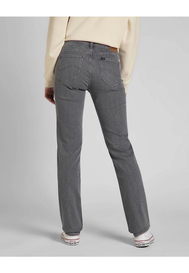 Lee - DAMSKIE SPODNIE LEE MARION STRAIGHT GREY LUSH L301EFKE 112320293