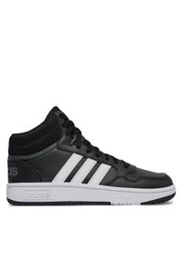 Adidas - adidas Sneakersy Hoops 3.0 Mid K GW0402 Czarny. Kolor: czarny. Materiał: skóra #1
