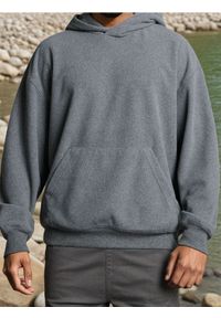 Sinsay - Bluza hoodie - szary. Kolor: szary