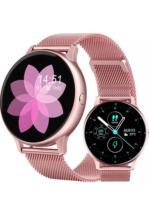 Smartwatch Retoo M061G Różowy (E741). Rodzaj zegarka: smartwatch. Kolor: różowy