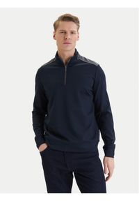 Bugatti Sweter 8550-15123E Granatowy Regular Fit. Kolor: niebieski. Materiał: wiskoza #1