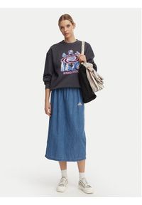 Quiksilver Bluza EQWFT03188 Szary Oversize. Kolor: szary. Materiał: bawełna #2