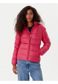 Tommy Jeans Kurtka puchowa Basic DW0DW18312 Czerwony Slim Fit. Kolor: czerwony. Materiał: syntetyk #1