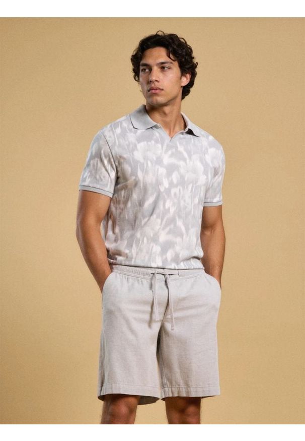 Sinsay - Szorty z domieszką lnu - szary. Kolor: szary. Materiał: len