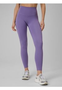 4f - 4F Legginsy treningowe szybkoschnące damskie - fioletowe L. Kolor: fioletowy. Sport: fitness #2