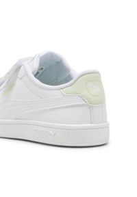 Puma - Dziecięce sneakersy PUMA Smash 3.0 Badges PUMA White Green Illusion. Kolor: wielokolorowy, zielony, biały