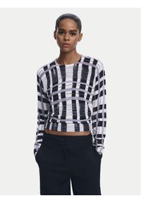 Desigual Sweter Noruega 25WWJF41 Czarny Regular Fit. Kolor: czarny. Materiał: wiskoza