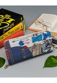 Inny - Dziewczęcy portfel beżowy print WSD-01 CAR. Kolor: beżowy. Materiał: skóra. Wzór: nadruk #1