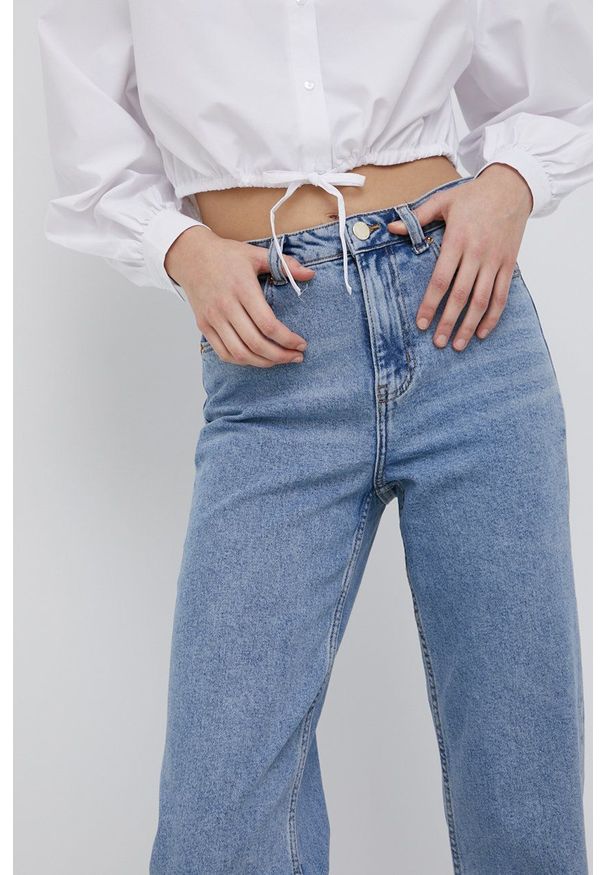 only - Only jeansy damskie high waist. Stan: podwyższony. Kolor: niebieski