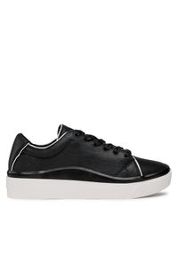 Calvin Klein Sneakersy Cupsole Wave Lace Up HW0HW01349 Czarny. Kolor: czarny. Materiał: skóra #1