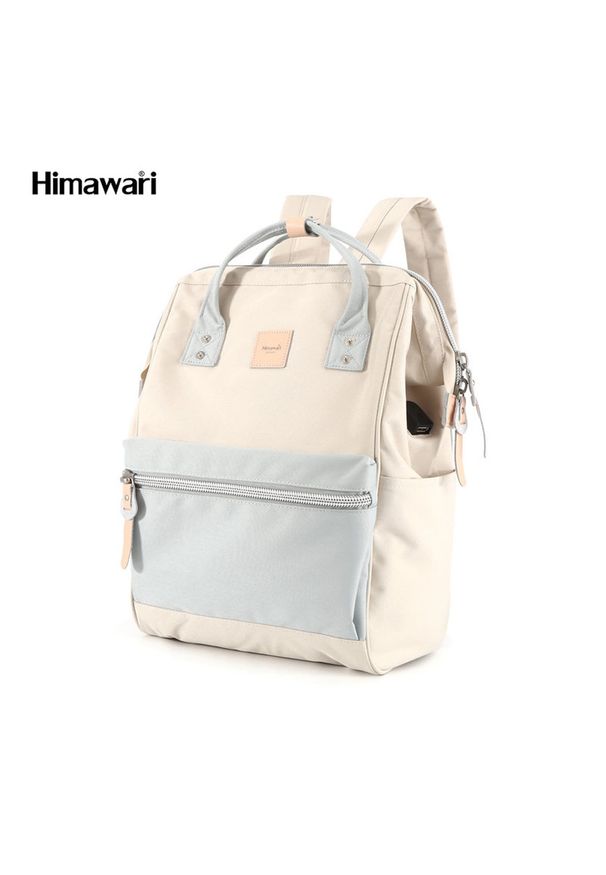 Plecak Himawari 1881 kremowy. Kolor: kremowy. Materiał: tkanina, poliester. Styl: casual