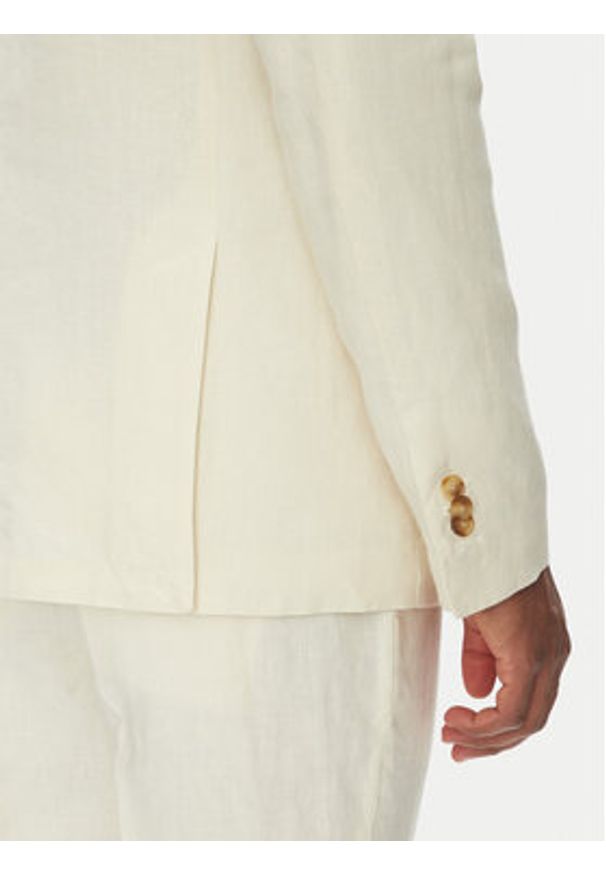 Liu Jo Marynarka QA5268 T4346 Beżowy Regular Fit. Kolor: beżowy. Materiał: len