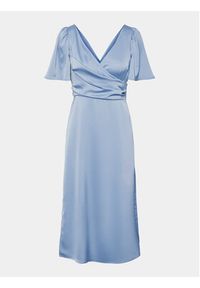 YAS Sukienka koktajlowa Athena 26032476 Niebieski Regular Fit. Kolor: niebieski. Materiał: syntetyk. Styl: wizytowy