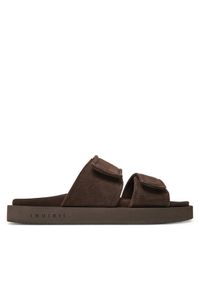 Inuikii Klapki Suede Double Band 50102-510 Brązowy. Kolor: brązowy. Materiał: zamsz, skóra
