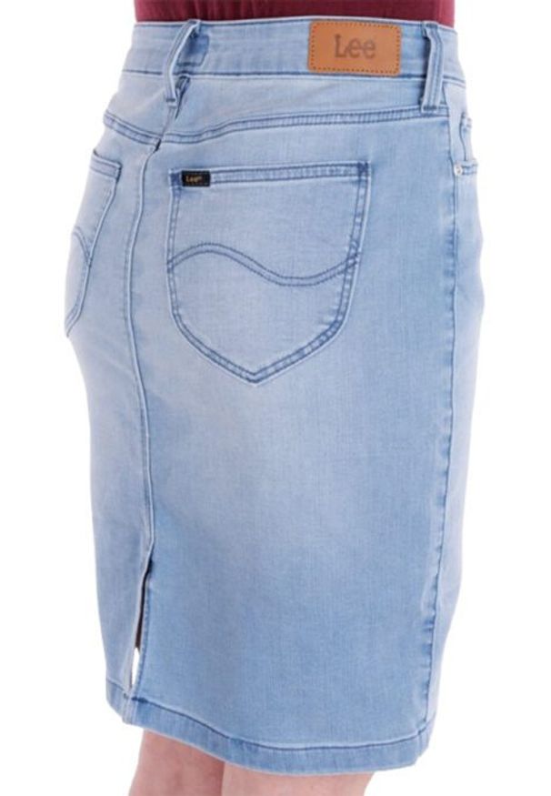 Lee - LEE PENCIL SKIRT DAMSKA SPÓDNICA JEANSOWA PALE RIDER L38GRKXS 112108203. Materiał: jeans