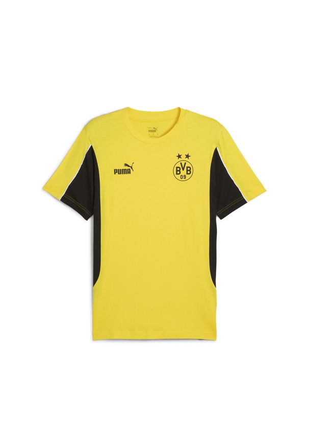 Puma - Męska koszulka Borussia Dortmund ftblARCHIVE PUMA Faster Yellow Black. Kolor: czarny, wielokolorowy, żółty. Wzór: aplikacja. Sport: piłka nożna
