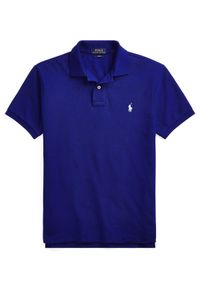 Ralph Lauren - RALPH LAUREN - Koszulka Polo Slim Fit. Typ kołnierza: polo. Kolor: niebieski. Materiał: bawełna. Wzór: haft, aplikacja. Styl: klasyczny #6
