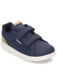 Buty do chodzenia niemowlęce Reebok Royal Complete Clea. Zapięcie: rzepy. Kolor: niebieski. Materiał: materiał, syntetyk. Szerokość cholewki: normalna. Model: Reebok Royal. Sport: turystyka piesza