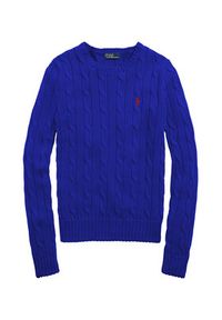 Polo Ralph Lauren Sweter 211971869012 Niebieski Slim Fit. Typ kołnierza: polo. Kolor: niebieski. Materiał: bawełna #6