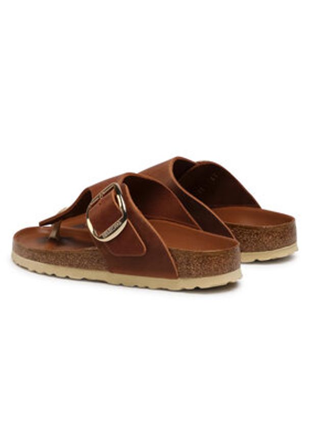 Birkenstock Japonki Gizeh Big Buckle 1018785 Brązowy. Kolor: brązowy. Materiał: skóra