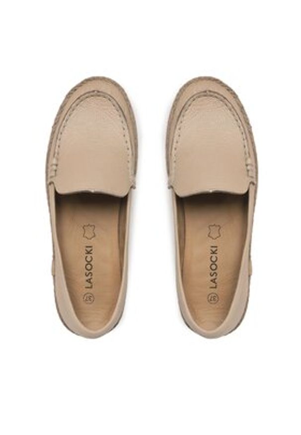 Lasocki Espadryle Benta WI16-BENTA-02 Beżowy. Kolor: beżowy. Materiał: skóra