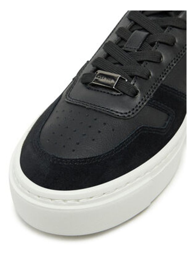 Calvin Klein Sneakersy Cupsole Lace Up HW0HW02470 Czarny. Kolor: czarny. Materiał: skóra