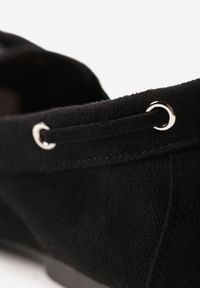 Renee - Czarne Mokasyny VICES z Wkładką ze Skóry Naturalnej ze Sznurowaniem Nairis. Nosek buta: okrągły. Zapięcie: sznurówki. Kolor: czarny. Materiał: skóra. Obcas: na obcasie. Wysokość obcasa: niski #5