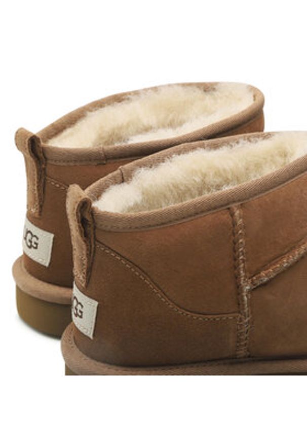 Ugg Śniegowce M Classic Ultra Miini 1137391 Brązowy. Kolor: brązowy. Materiał: skóra