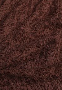 Born2be - Brązowa Koronkowa Bluzka o Asymetrycznym Kroju na Jedno Ramię Nerasos. Kolor: brązowy. Materiał: koronka #3