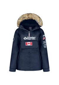 CANADIAN PEAK - Kurtka turystyczna dziewczęca Canadia Peak Banapeak. Typ kołnierza: kaptur. Kolor: różowy. Sezon: zima. Sport: turystyka piesza #1
