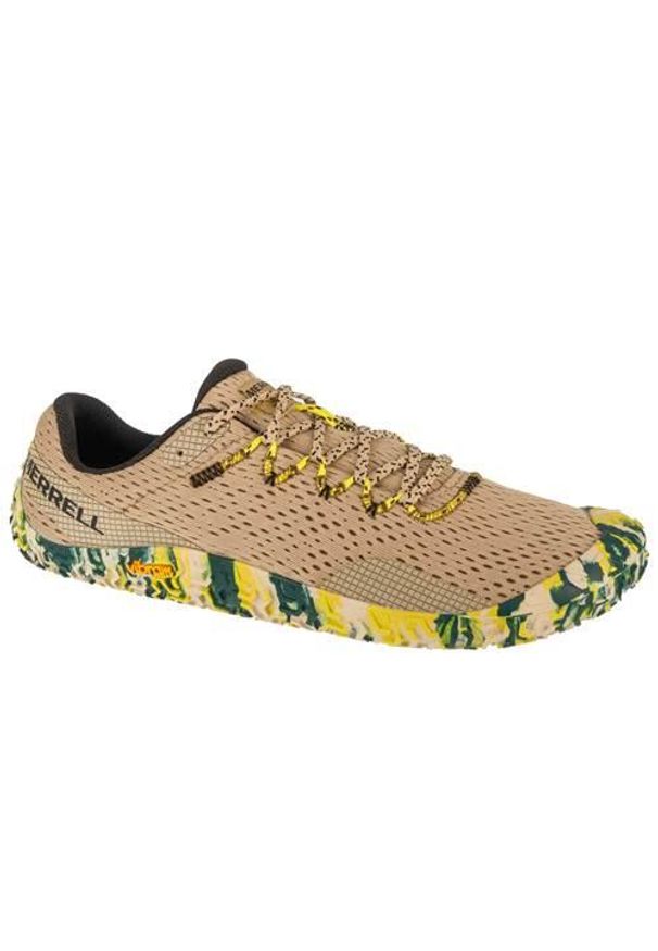 Buty do biegania męskie Merrell Vapor Glove 6. Zapięcie: sznurówki. Kolor: beżowy. Materiał: guma, materiał, tkanina, syntetyk. Szerokość cholewki: normalna