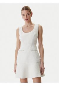 Guess Sukienka koktajlowa W6RK28 WJ632 Écru Regular Fit. Materiał: syntetyk. Styl: wizytowy #1