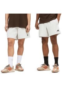 Spodenki New Balance US21500SAH - szare. Kolor: szary. Materiał: materiał. Sport: fitness #1