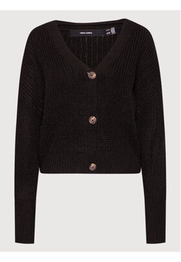 Vero Moda Kardigan Lea 10249632 Czarny Relaxed Fit. Kolor: czarny. Materiał: syntetyk
