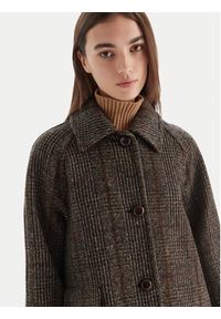 Weekend Max Mara Płaszcz wełniany Pitone 2525016112 Brązowy Regular Fit. Kolor: brązowy. Materiał: wełna #6