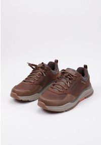 skechers - Buty SKECHERS BENGAO Brązowy. Kolor: brązowy. Materiał: tkanina, skóra