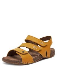 Rieker Sandały 61402-69 Żółty. Kolor: żółty. Materiał: skóra #5