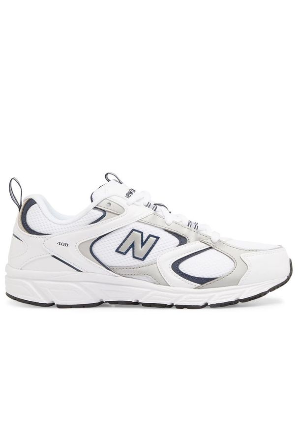 Buty unisex New Balance ML408A - białe. Kolor: biały. Materiał: syntetyk, materiał. Szerokość cholewki: normalna. Sezon: lato. Sport: turystyka piesza